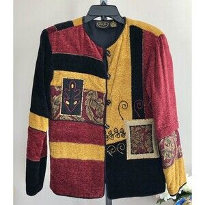 JULIA KIM VINTAGE JACKET SMALL WOMENS LONG SLEEVE TOGGLE BUTTON UP JACKET